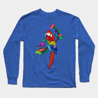 red macaw bird Long Sleeve T-Shirt